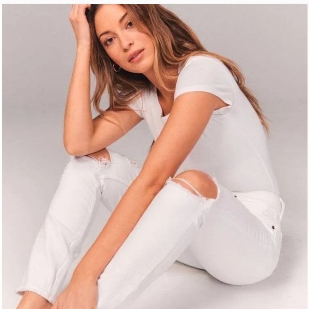 Curve Love Distressed High Rise Super Skinny Ankle Jean